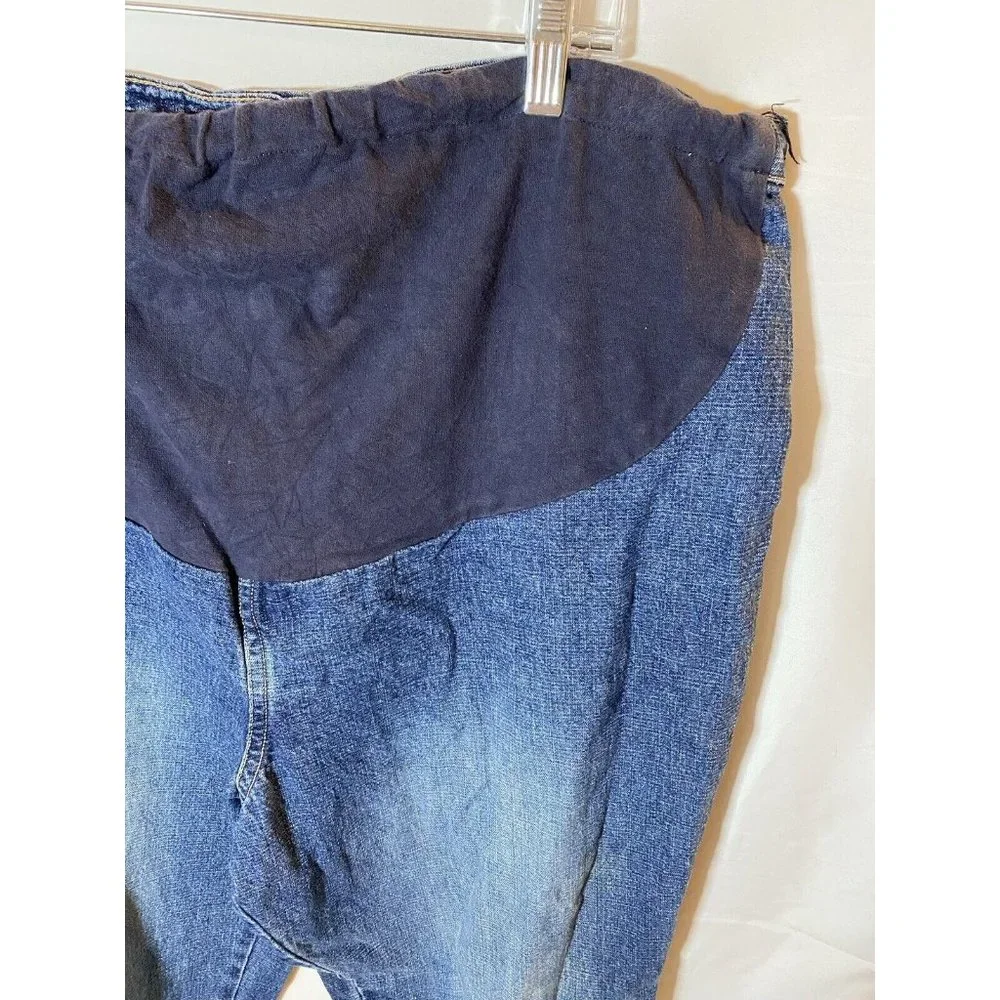 Duo Maternity Jeans Womens 38 Waist Pull On Belly Panel Straight Pants‎ 38x29.